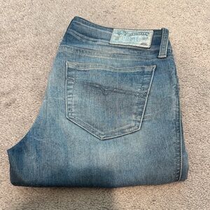 Diesel Women’s Faded Blue Denim Jeans